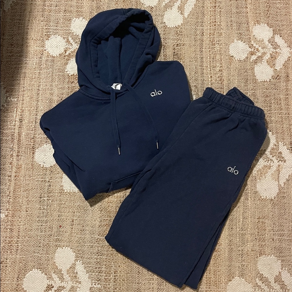 navy blue also sweat set